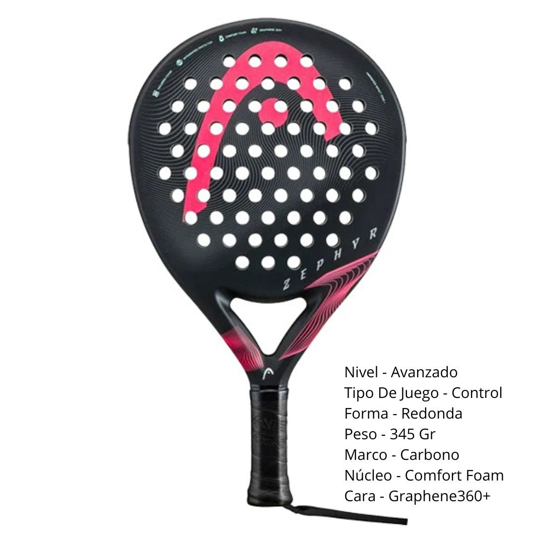 HEAD ZEPHYR 2023 NEGRO ROSA