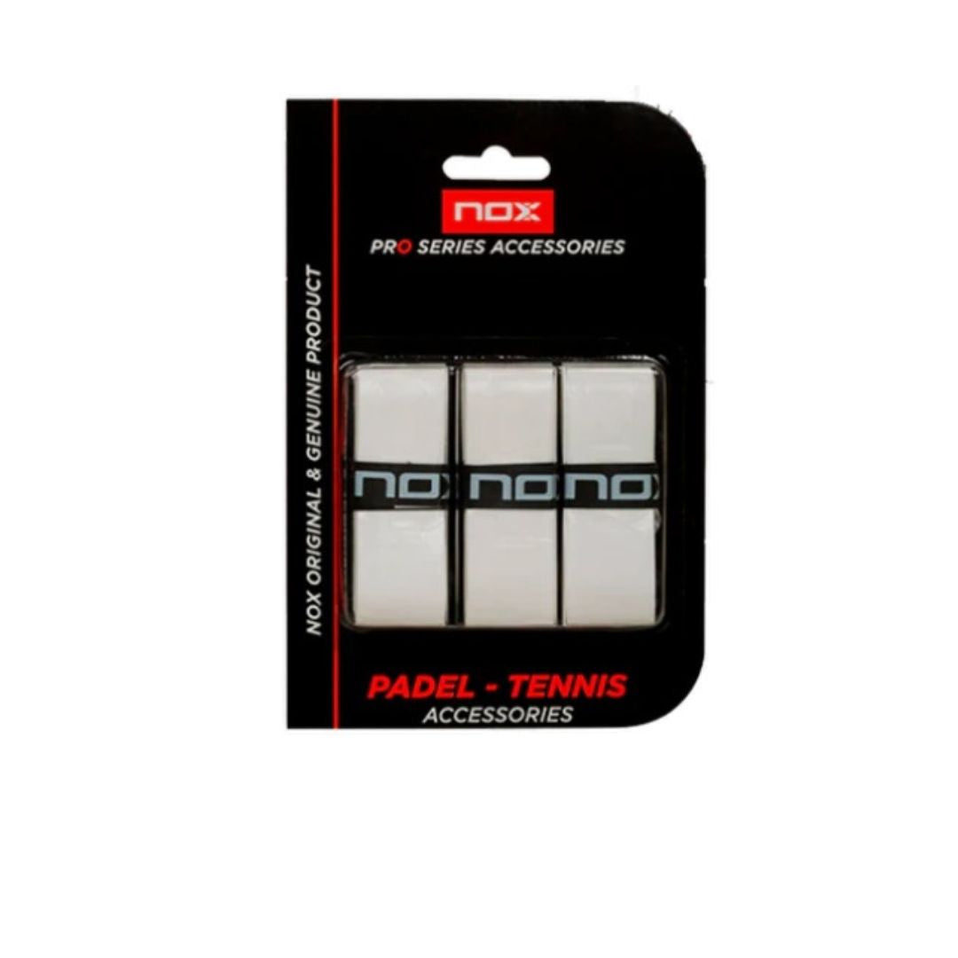 OVERGRIP NOX PRO LISO BLANCO X3