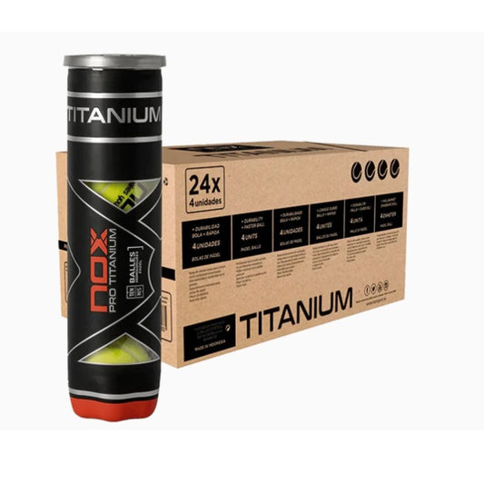 CAJA DE PELOTAS NOX TITANIUM PRO 24x4